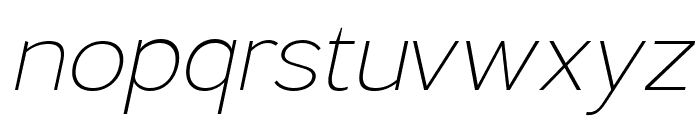 Lusio ExtraLight Italic Font LOWERCASE