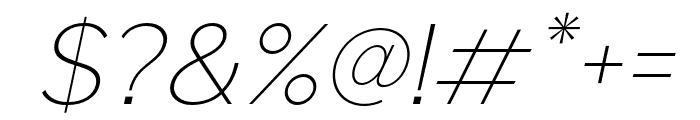 Lusio-ExtraLightItalic Font OTHER CHARS