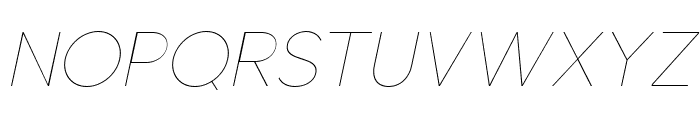 Lusio Thin Italic Font UPPERCASE