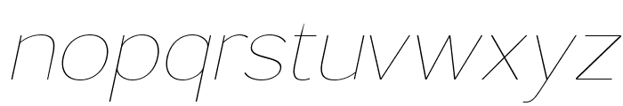 Lusio Thin Italic Font LOWERCASE