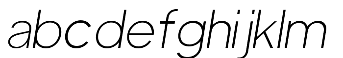 Luxora Grotesk Thin Italic Font LOWERCASE