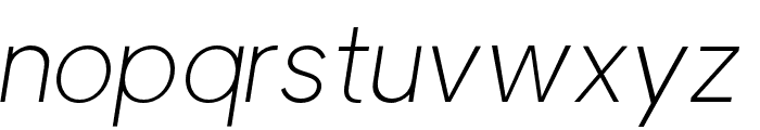Luxora Grotesk Thin Italic Font LOWERCASE