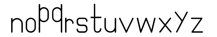 M3 Font LOWERCASE