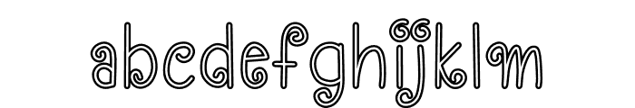 MAGIC CHRISTMAS Outline Font LOWERCASE