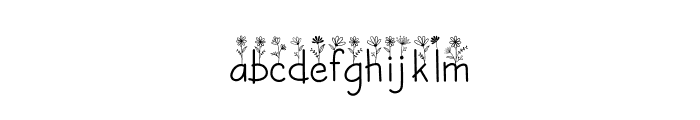 MAMA FLOWERS Font LOWERCASE