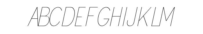 MAVIS Thin Italic Font LOWERCASE