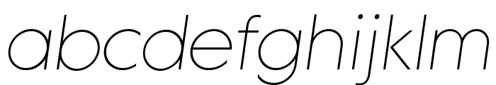MDGROTESQUE Thin Italic Font LOWERCASE