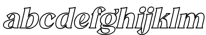MELISA OUTLINE Italic Font LOWERCASE