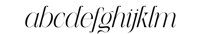 MELODIES ROMANTIC Extra Light Italic Font LOWERCASE