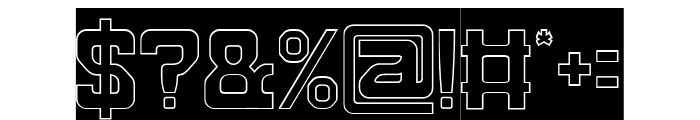 METROPOLIS-Hollow-inverse Font OTHER CHARS