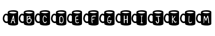 MFCoffeeMugs2 Font LOWERCASE
