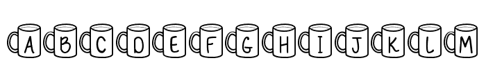 MFCoffeeMugs Font LOWERCASE