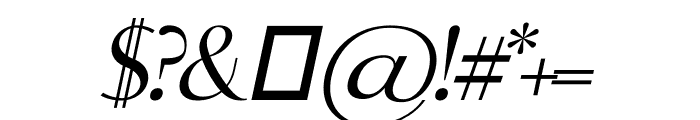 MILIUM Italic Font OTHER CHARS