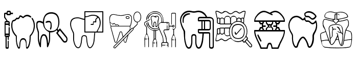 MKM-Dental Doodles Regular Font OTHER CHARS