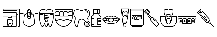 MKM-Dental Doodles Regular Font UPPERCASE