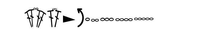 MKM_Crochet_Symbols Regular Font LOWERCASE