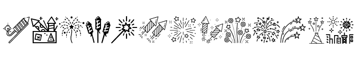 MKM_Fireworks_Doodles Regular Font LOWERCASE