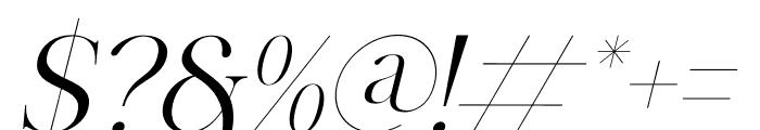 MOURGEN Italic Font OTHER CHARS