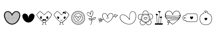 MTF Heart Doodle 4 Font UPPERCASE