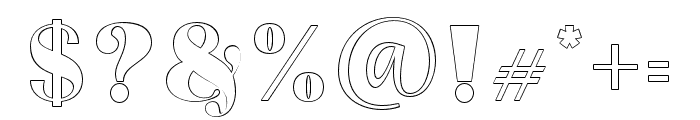 MabozOutline-Regular Font OTHER CHARS