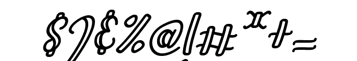 Macaque Quick Italic Font OTHER CHARS