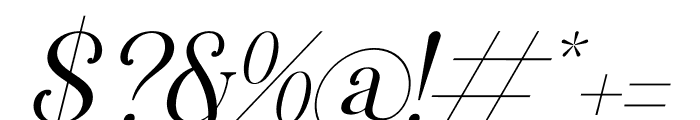 Macterla Italic Font OTHER CHARS