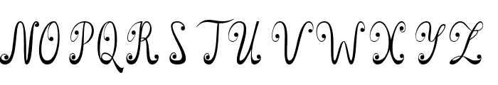 MadelynSophia-Regular Font UPPERCASE