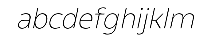 Madiffure Thin Oblique Font LOWERCASE