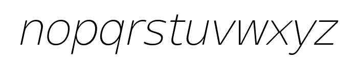 Madiffure Thin Oblique Font LOWERCASE