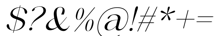 Mafisha Italic Font OTHER CHARS