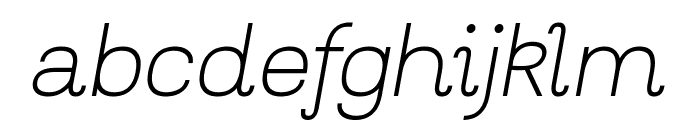 Magate Light Italic Font LOWERCASE