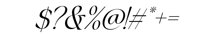 Magentha Allure Italic Font OTHER CHARS