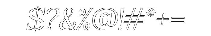 MagillaOutline-Italic Font OTHER CHARS