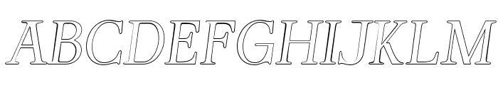 MagillaOutline-Italic Font UPPERCASE