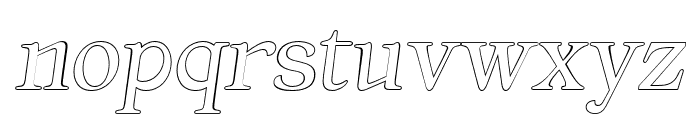 MagillaOutline-Italic Font LOWERCASE