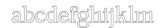 MagillaOutline-Regular Font LOWERCASE