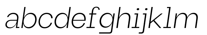 Maginer Extra Light Italic Font LOWERCASE