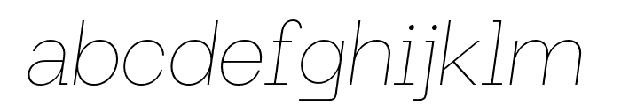 Maginer Thin Italic Font LOWERCASE