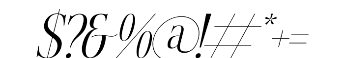 Magison Italic Font OTHER CHARS
