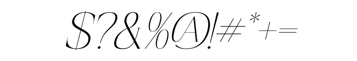 Magisse Italic Font OTHER CHARS