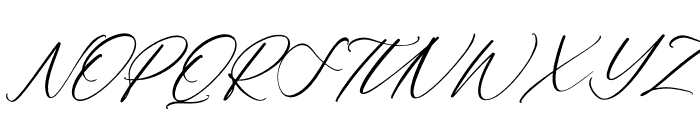 Magistica Signature Italic Font UPPERCASE