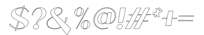 Magma Outline Italic Font OTHER CHARS