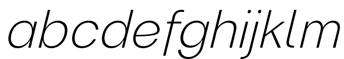 MagnifyPRO-ThinItalic Font LOWERCASE