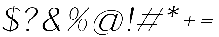 Magnisa Sans Expanded Italic Font OTHER CHARS