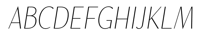 Magnisa Sans Extra Light Italic Font UPPERCASE