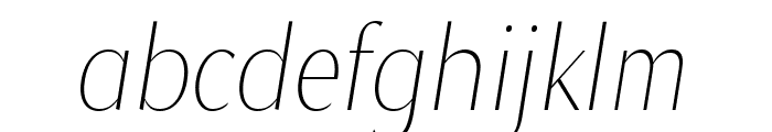 Magnisa Sans Extra Light Italic Font LOWERCASE