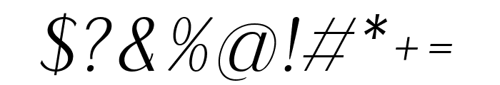 Magnisa Sans Medium Italic Font OTHER CHARS
