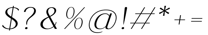 MagnisaSans-ExpandedItalic Font OTHER CHARS