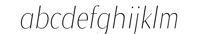 MagnisaSans-ExtraLightItalic Font LOWERCASE