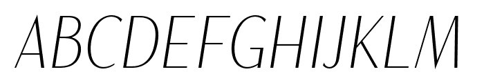 MagnisaSans-LightItalic Font UPPERCASE